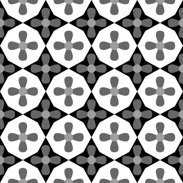 黒と白のシームレスなテクスチャとオーバーレイのパターン — ストックベクタ
