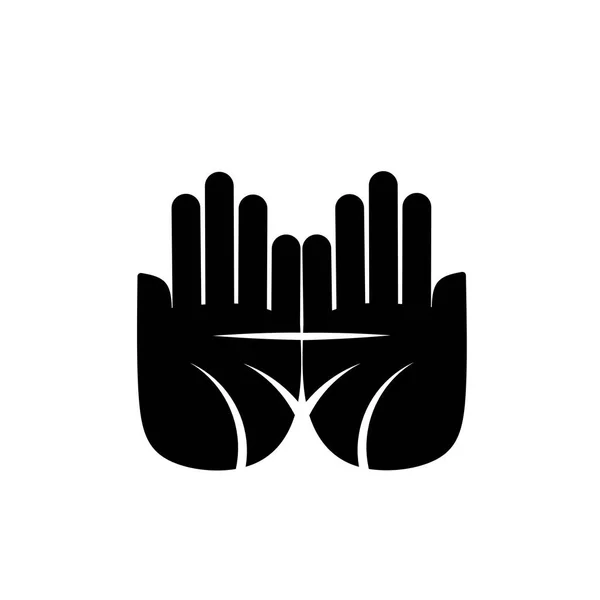 Черные Руки Изолированы Белом Фоне — стоковый вектор