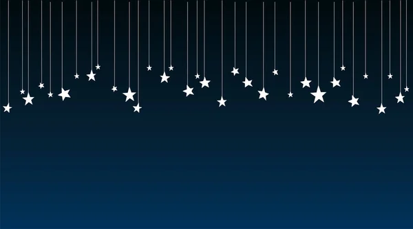 Die Hängenden Sterne Auf Blauem Hintergrund — Stockvektor