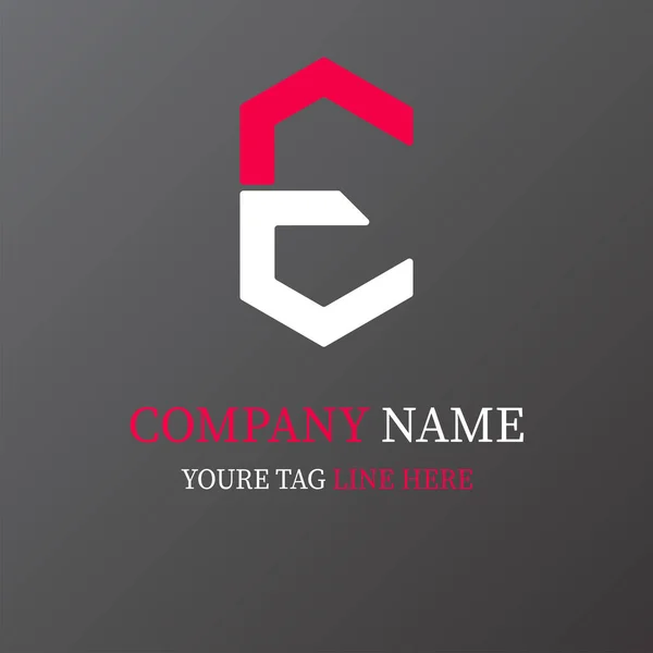 会社の使用のための手紙Eと抽象的なタイポグラフィのロゴ — ストックベクタ