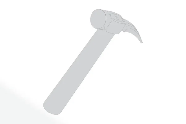 Icon Gray Hammer — Stock Vector