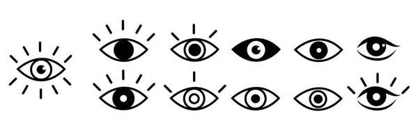 一组眼睛图标 视力符号 — 图库矢量图片