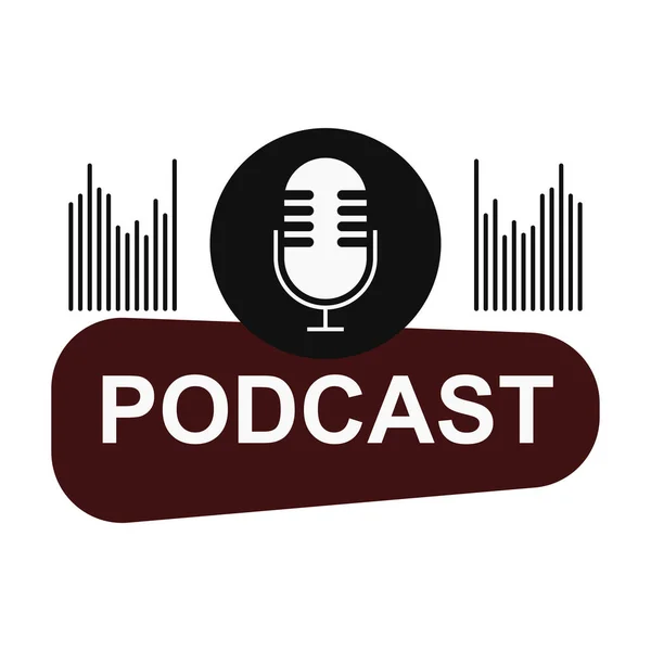 Podcast Symbol Icon Design — Stock Vector