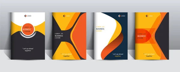 4つのビジネス提案カタログデザインのベクトルイラスト — ストックベクタ