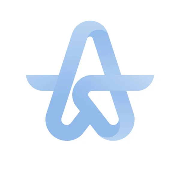 白い背景にロゴデザインのための文字Aのベクトルイラスト — ストックベクタ