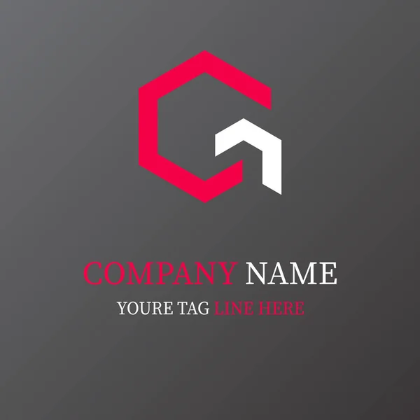 Abstrakcyjne Logo Typograficzne Literą Użytku Firmowego — Wektor stockowy