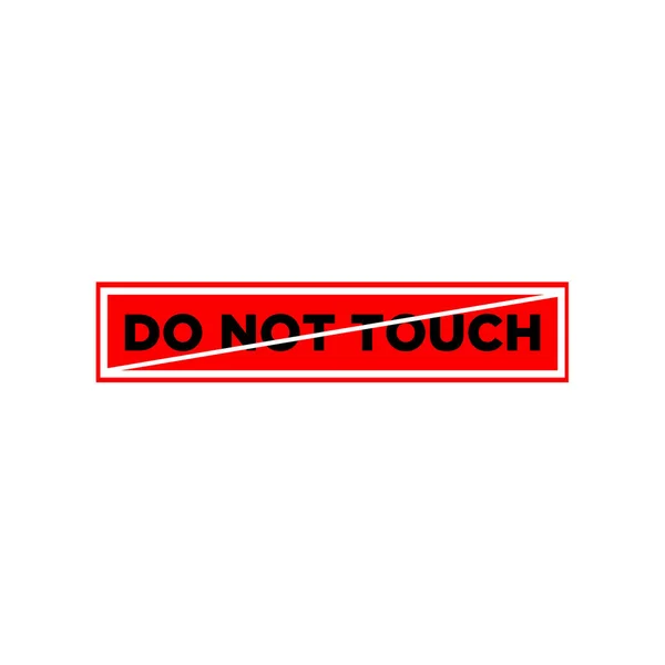 Red Touch Warning White Background — Stock Vector