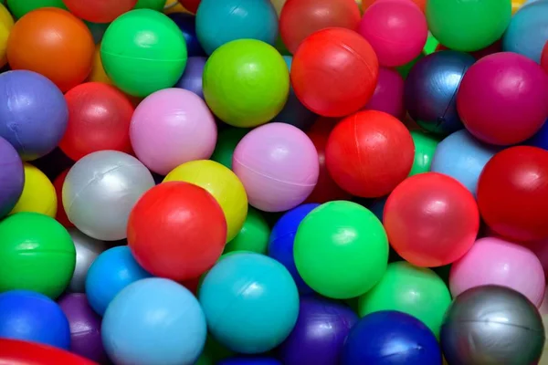 Closeup Stack Colorful Plastic Balls Great Backgrounds — Stock Photo, Image