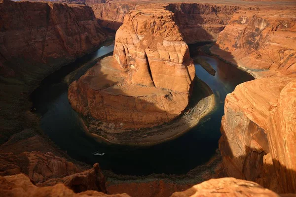 Närbild Hästsko Böj Grand Canyon National Park Arizona Usa — Stockfoto