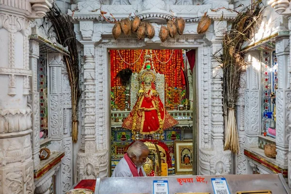 Una Vista Panorámica Los Monumentos Del Templo Karni Mata Udaipur — Foto de Stock