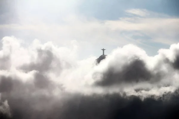 Veduta Aerea Della Statua Chriso Redentor Rio Janeiro Brasile — Foto Stock