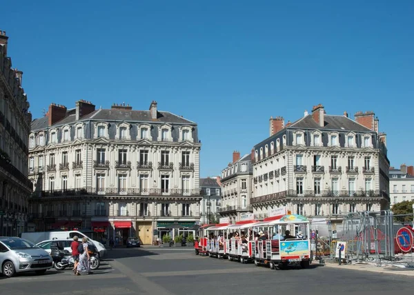 Beautiful Beautiful Buildings Streets Nantes France Sunny Day Blue Sky — Stock Photo, Image