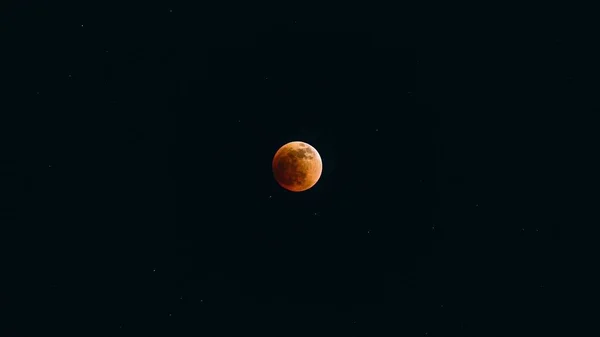 Прекрасный Снимок Лунного Затмения Темном Ночном Небе — стоковое фото