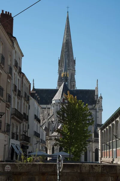 Ένα Κάθετο Πλάνο Του Όμορφου Nantes Basilique Saint Nicolas Στη — Φωτογραφία Αρχείου