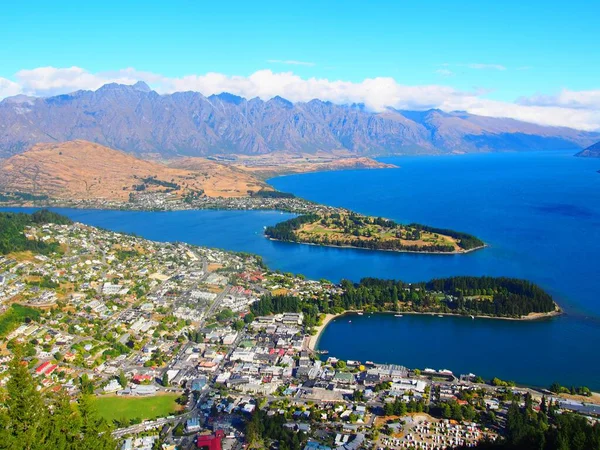 Natural View Beautiful Coast Beachline Queenstown City New Zealand — Stock Photo, Image
