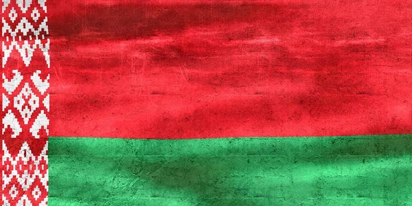 Прапор Білорусі Реалістичний Махаючий Тканиною Прапор — стокове фото