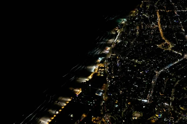Ein Blick Aus Der Vogelperspektive Auf Die Lichter Der Stadt — Stockfoto