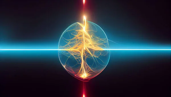 量子もつれ未来の物理学の概念 — ストック写真
