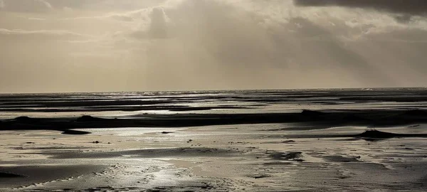 Панорамний Вид Море Під Сонцем — стокове фото