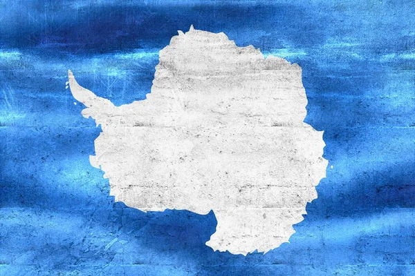 Antarktis Flagga Realistisk Vinka Tyg Flagga — Stockfoto