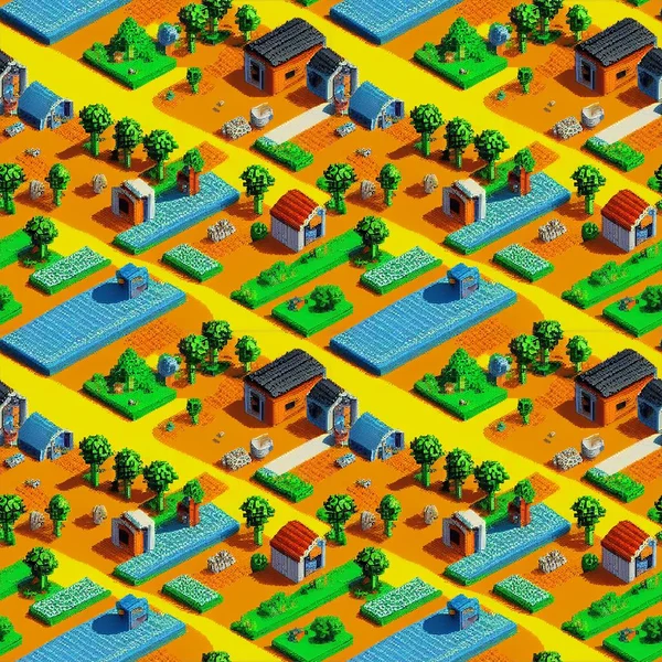 Eine Nahtlose Muster Hintergrund Der 1990Er Jahre Bauernhof Spiel — Stockfoto