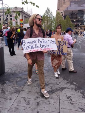 Cumhuriyetçi Ulusal Kongre sırasında Cleveland 'da bir protesto