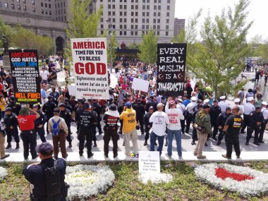 Cumhuriyetçi Ulusal Kongre sırasında Cleveland 'da bir protesto