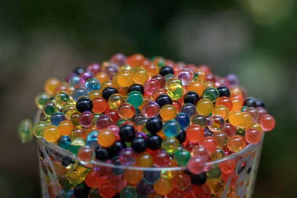 Orbeez Toy Colorful Flexible Gel Balls Glass — Stock Photo, Image
