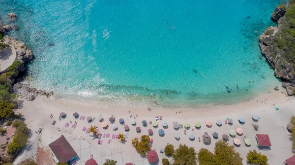 Aerial View Beautiful Beach Curacao Summer — Stock Photo, Image