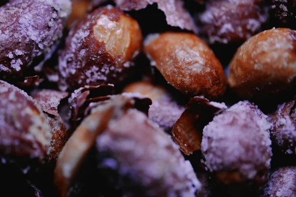 Sebuah Closeup Kacang Dengan Kulit Kotor — Stok Foto