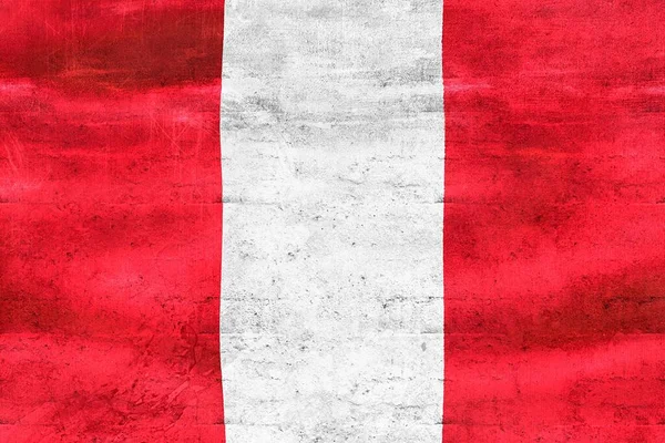 Peru Flag Realistic Waving Fabric Flag — Stock Photo, Image