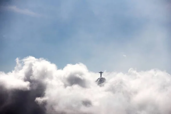 Aerial View Statue Christ Redeemer Rio Janeiro Brazil — Stock Photo, Image