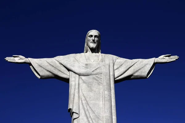 Een Standbeeld Van Christus Verlosser Rio Janeiro Brazilië — Stockfoto