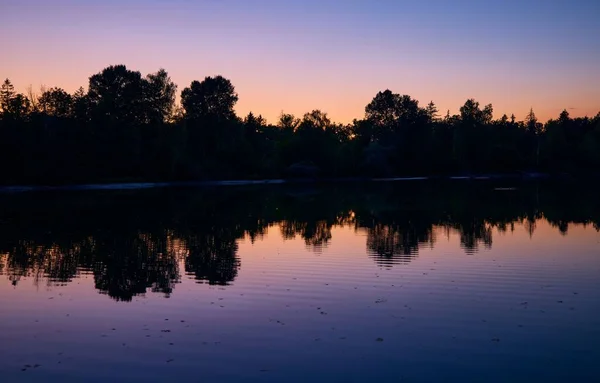 Una Pintoresca Vista Del Lago Moos Durante Puesta Del Sol — Foto de Stock