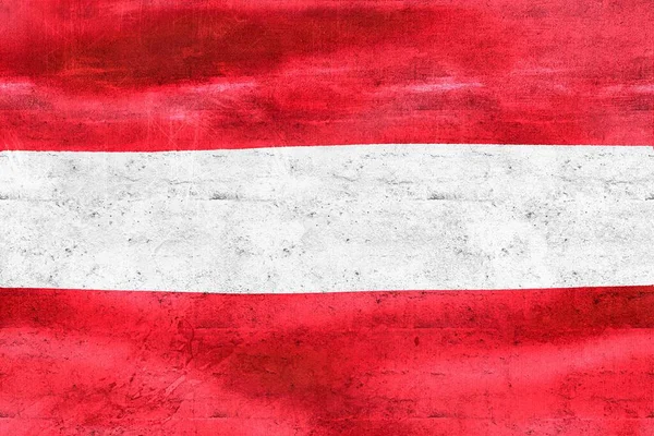 Österrike Flagga Realistisk Vinka Tyg Flagga — Stockfoto