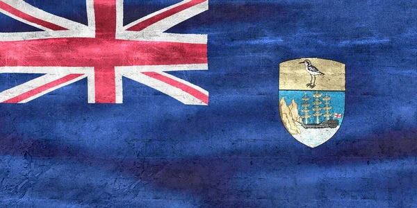 Saint Helena Flagga Realistisk Vinka Tyg Flagga — Stockfoto