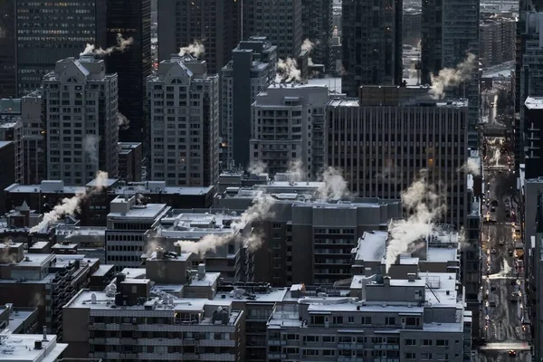 Montreal Kanada Daki Modern Binaların Havadan Görünüşü — Stok fotoğraf