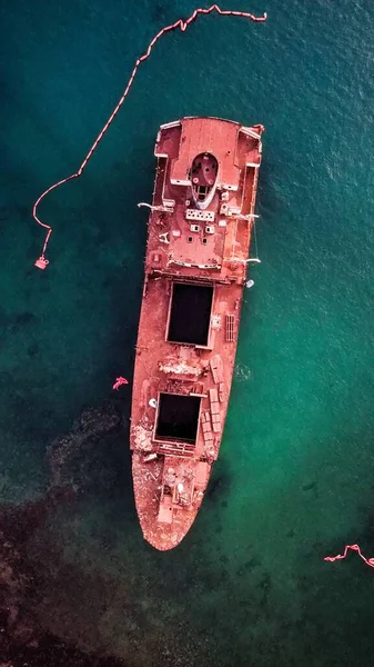 Dies Ist Das Schiff Telamon Das 1981 Vor Der Küste — Stockfoto