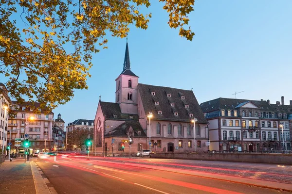 Beautiful Shot Street Evening Strasbourg France — Stock Photo, Image