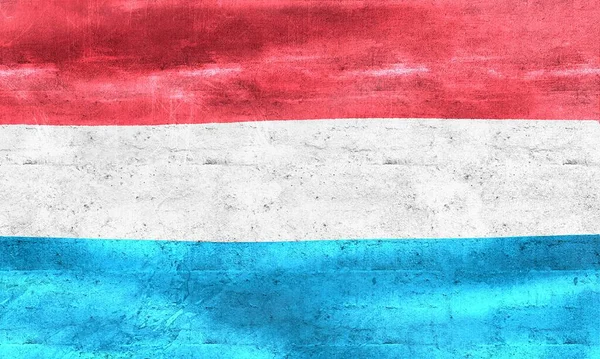 Bandeira Luxemburgo Bandeira Tecido Ondulante Realista — Fotografia de Stock