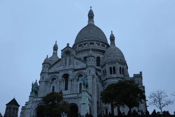 Собор Святого Сердца Монмартра Париже Франция — стоковое фото