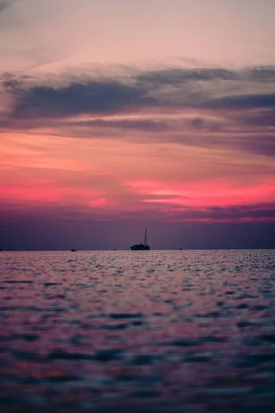 Вид Повітря Морські Хвилі Під Час Заходу Сонця — стокове фото