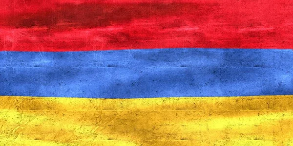 Bandeira Arménia Bandeira Tecido Ondulante Realista — Fotografia de Stock