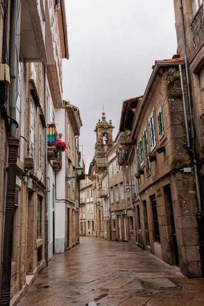Plan Vertical Bâtiments Historiques Dans Les Rues Galice Espagne — Photo
