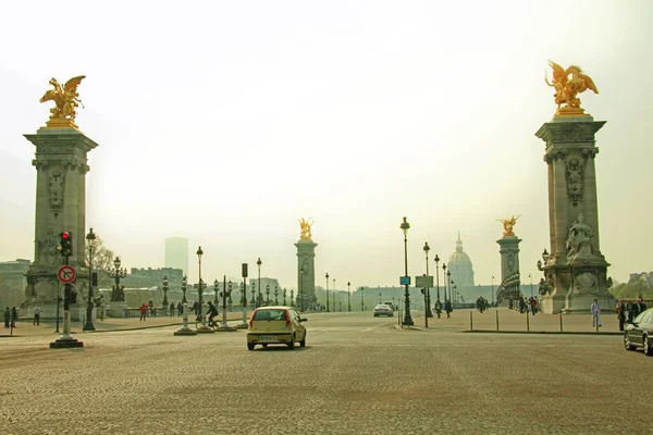 Kilátás Pont Alexandre Iii Hídra Párizsban Franciaországban — Stock Fotó