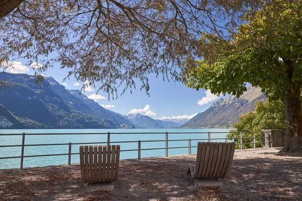 Beautiful Sunny Day Lake Brienz Switzerland — Stock Photo, Image