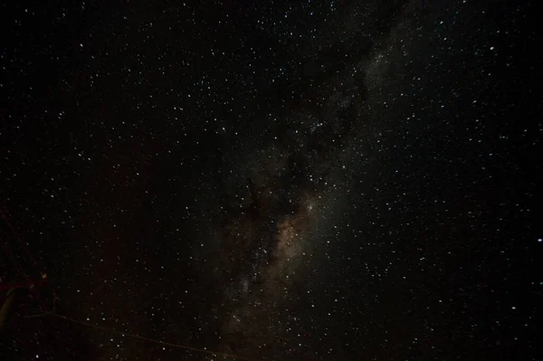Campo Estrellas Contra Cielo Por Noche — Foto de Stock