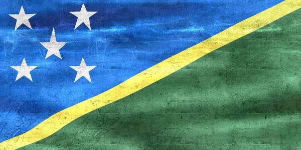 Vlajka Šalamounových Ostrovů Realistická Vlajka — Stock fotografie