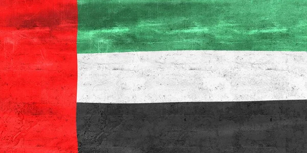 united arab emirates flag - realistic waving fabric flag.