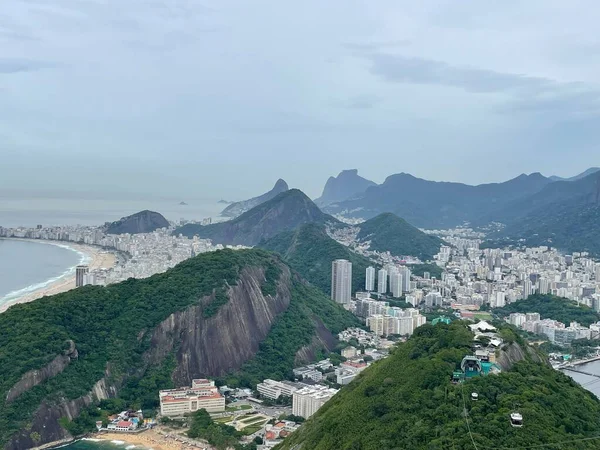 Rio Jeneiro Brezilya Daki Deniz Kenarındaki Modern Binaların Hava Manzarası — Stok fotoğraf